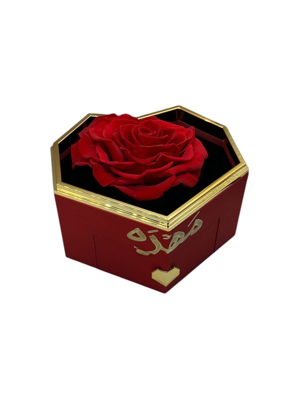Infinite Love Acrylic Rose &amp; Jewelry Box