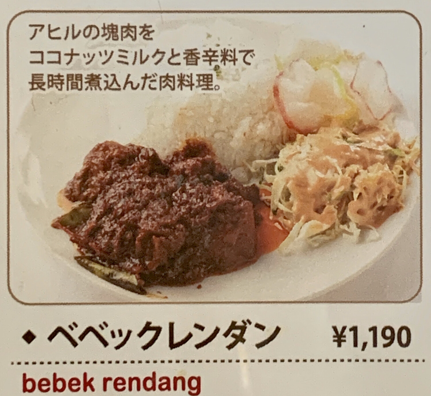 Bebek Rendang / Duck Bhuna