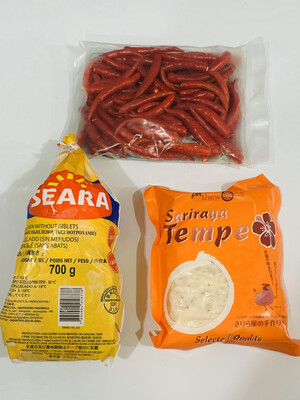 Ayam / Chicken 700g + Tempe 1+Cabe Merah150g Set