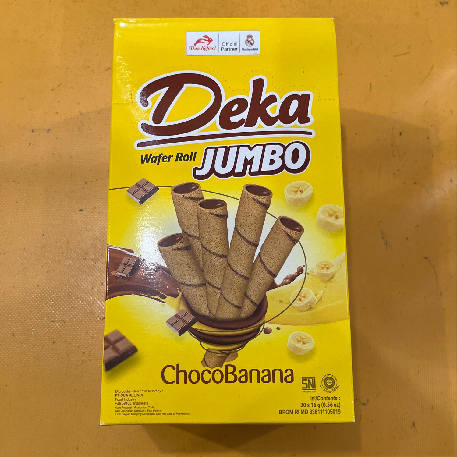 Deka Choco Banana wafer Roll 16gx20