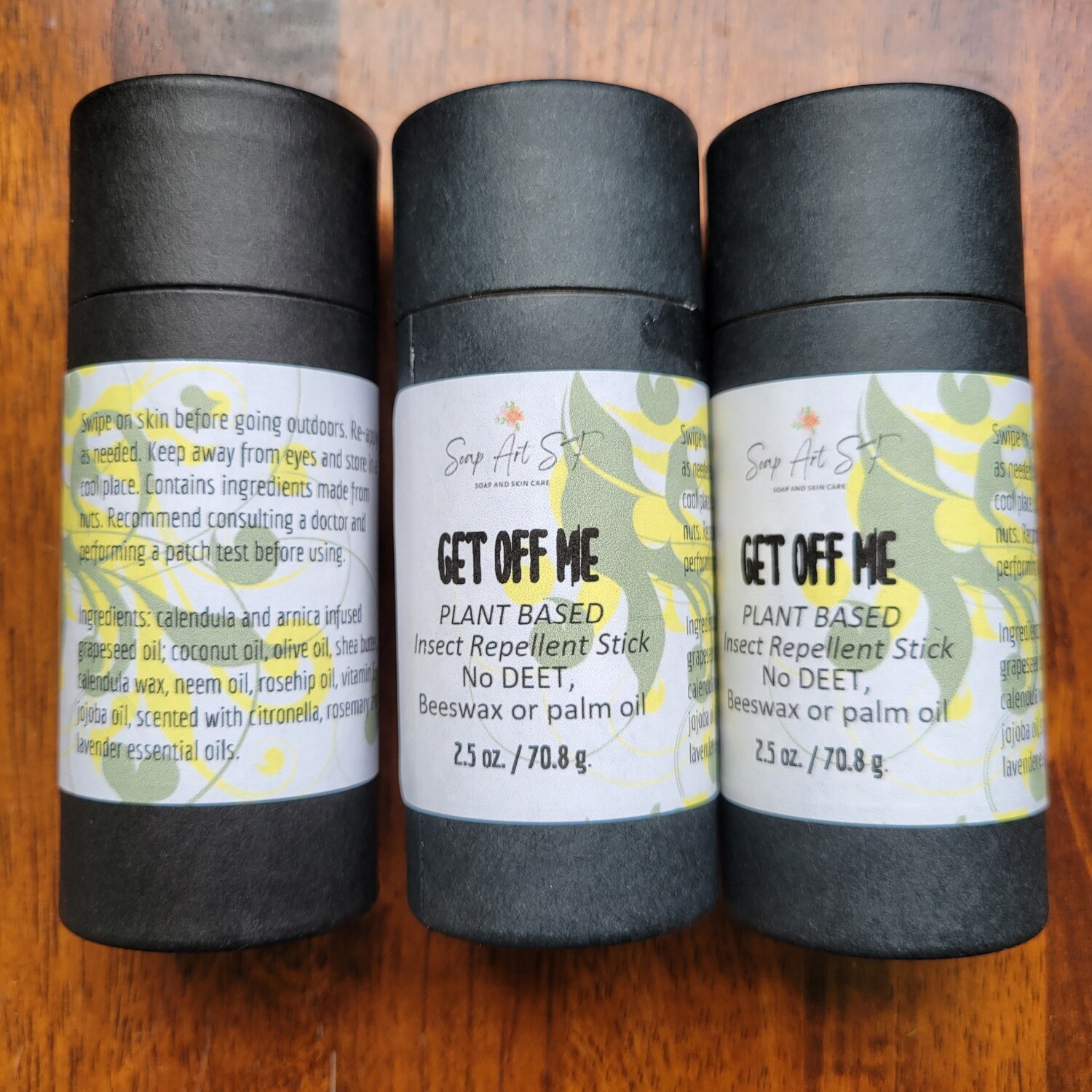 Bug Deterrent, &quot;Get Off Me&quot; Natural Body Stick (2.5 oz.)