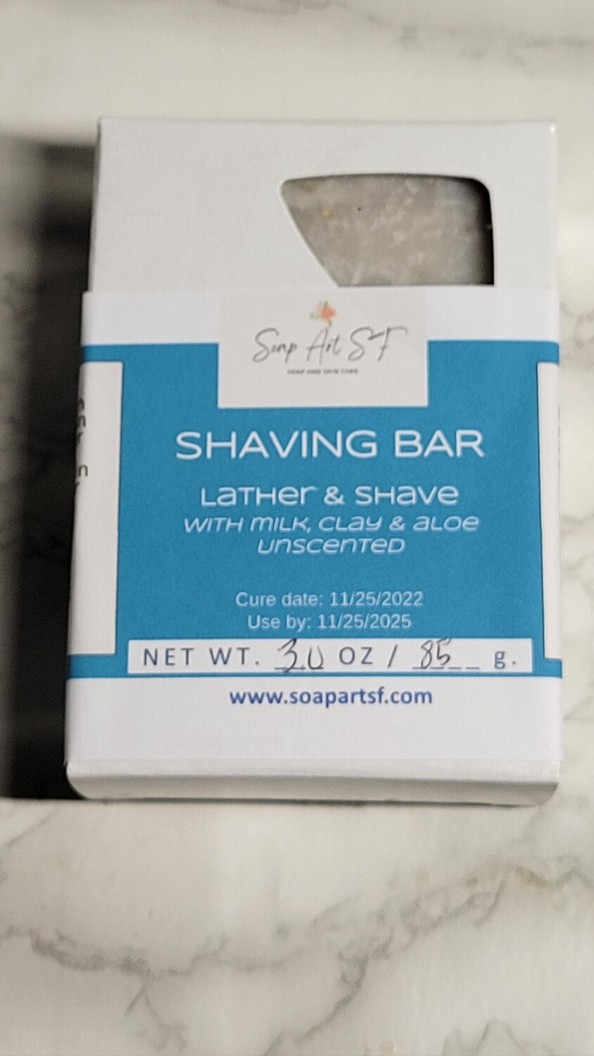 Men Shaving Soap Bar - Bentonite Clay - Unscented - Vegan - Right Soap