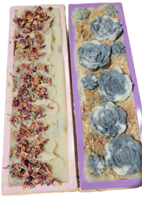 Custom loaf of cold processed soap (10-1" bars)