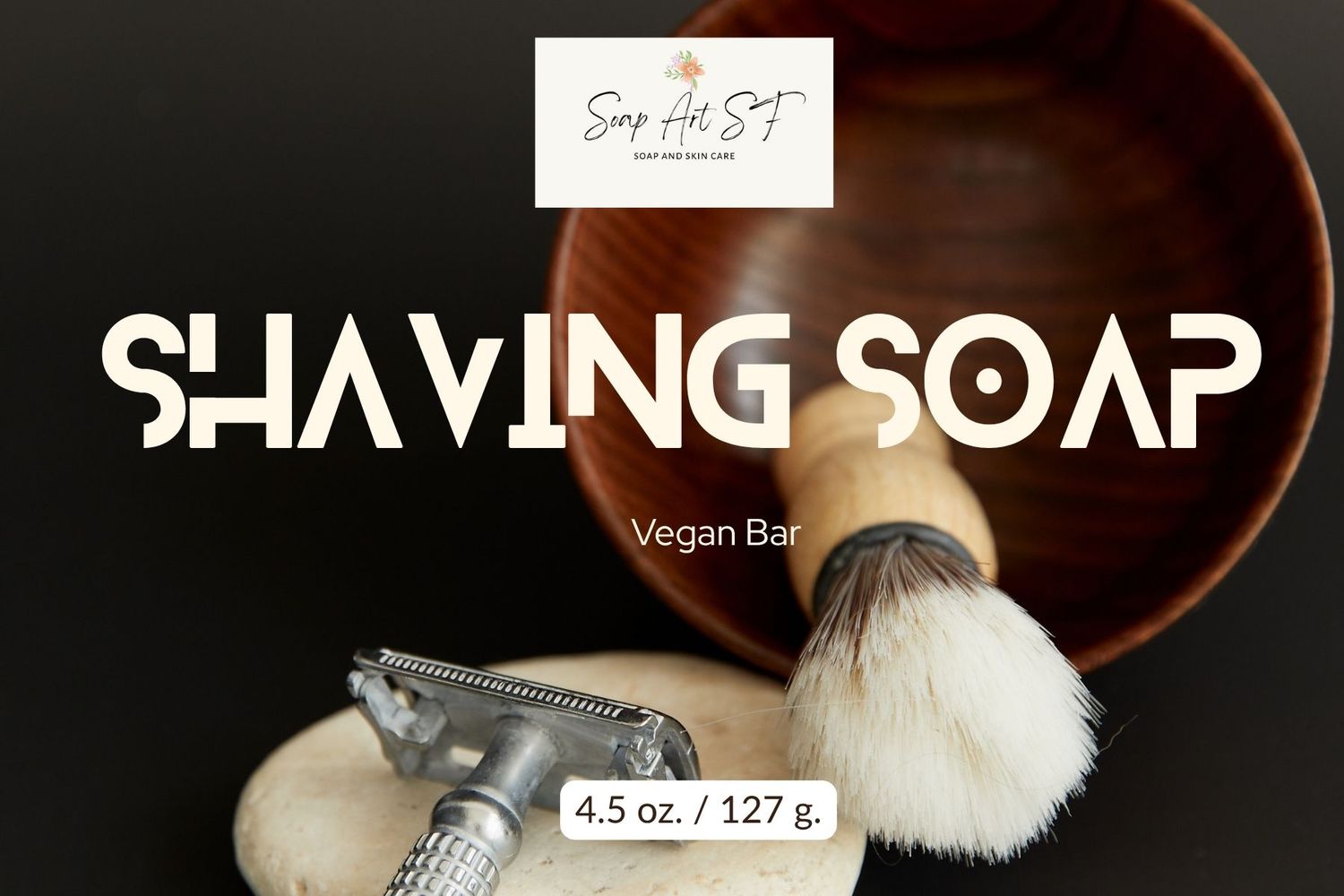 Shaving Soap with Coconut Milk, Aloe, Papaya and Turmeric (4.5 oz.)