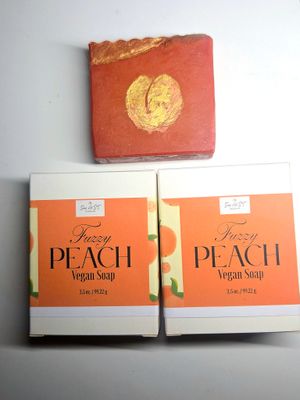 Soap, Fuzzy Peach (hand painted peach)
