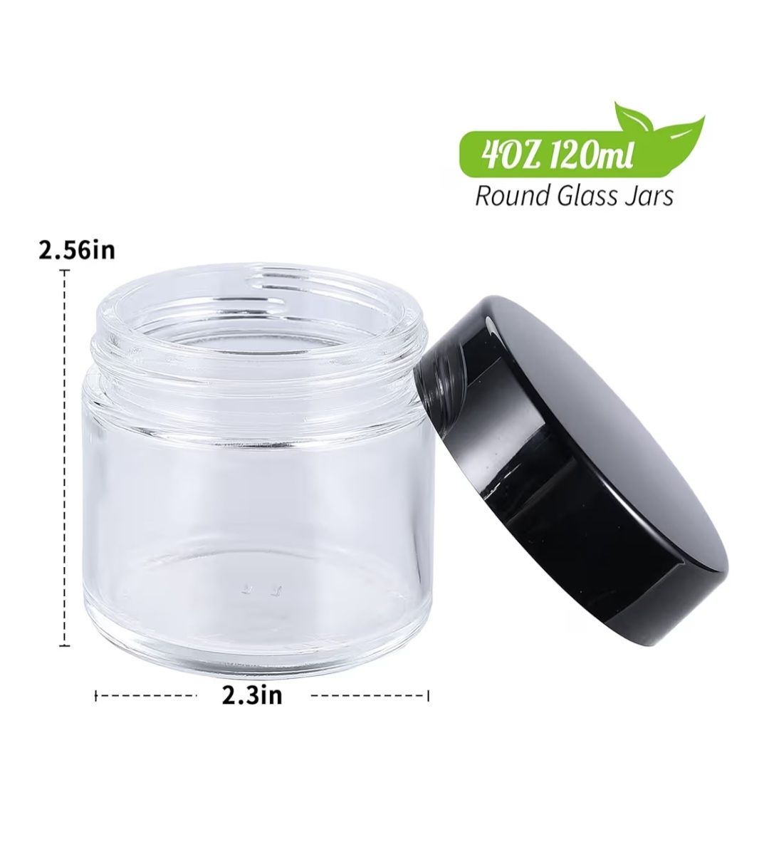 *Lot of 19 Jars, 4 oz. glass with lid