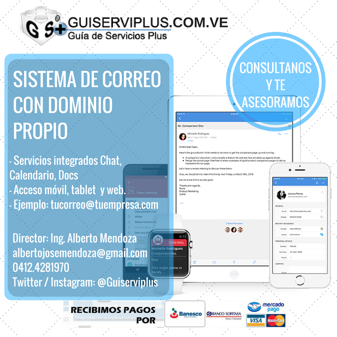 Cuentas de Correo con Dominio Propio (Zoho)