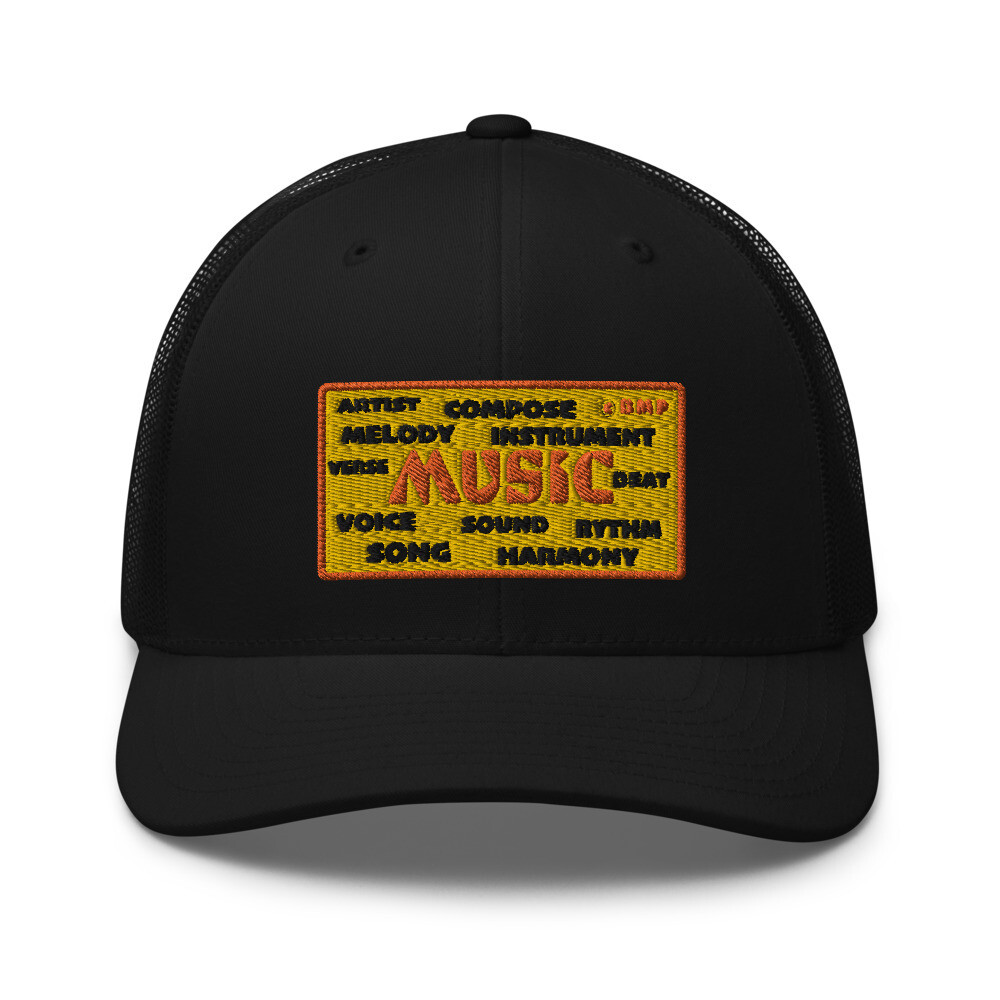 Music-Trucker Cap, Color: Black