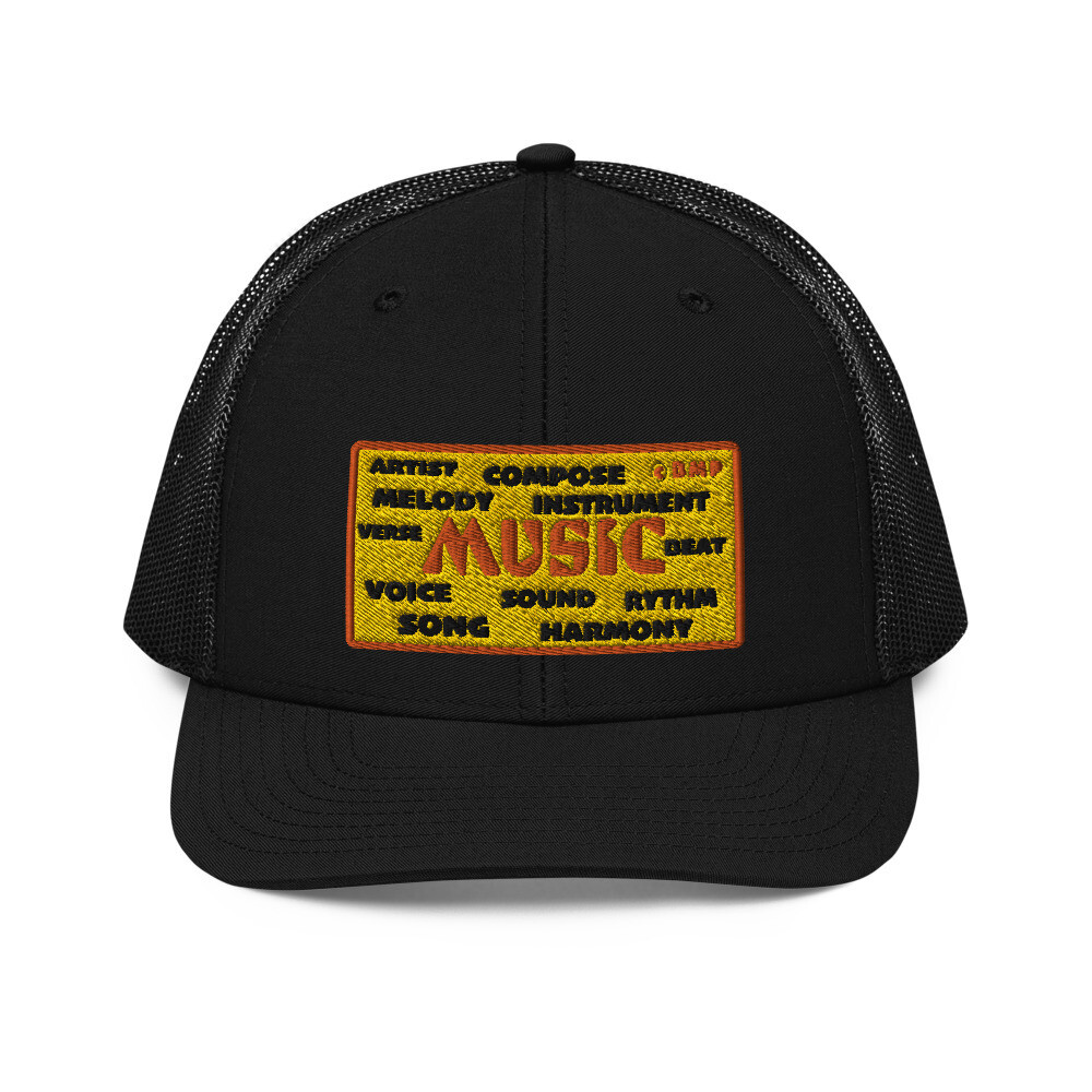 Music-Trucker Cap, Color: Black