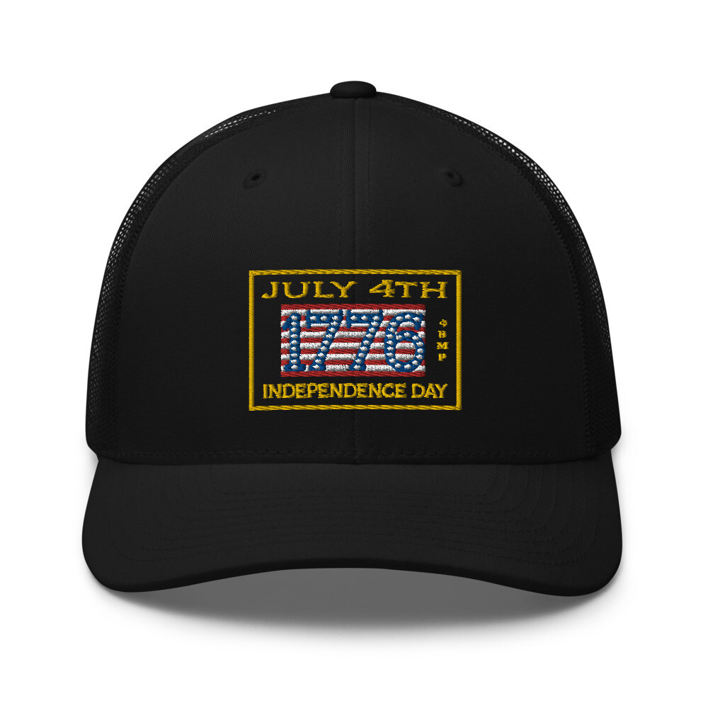 July 4th-Trucker Cap, Color: Black