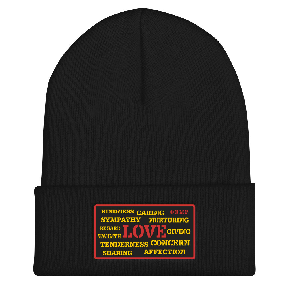 Love-Cuffed Beanie, Color: Black
