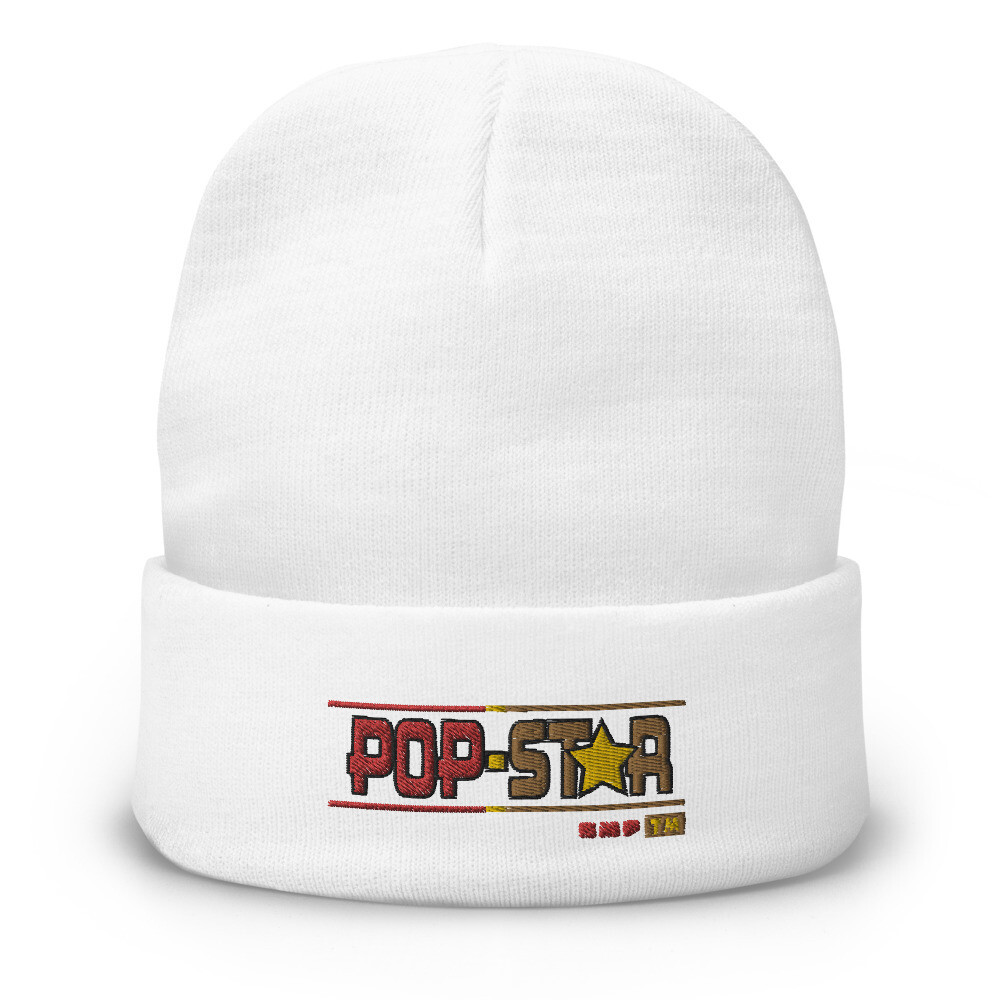 Pop-Star-Embroidered Beanie