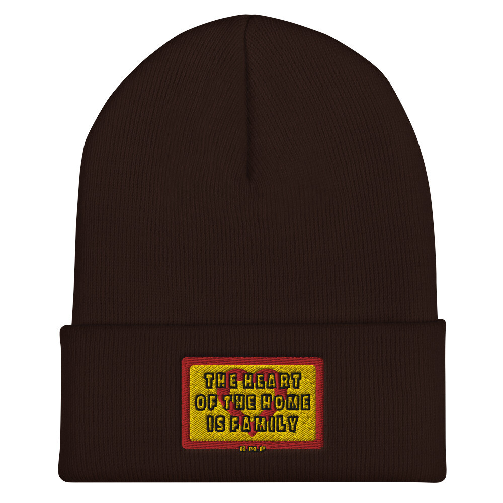 The Heart Of The Home Is Family-Cuffed Beanie