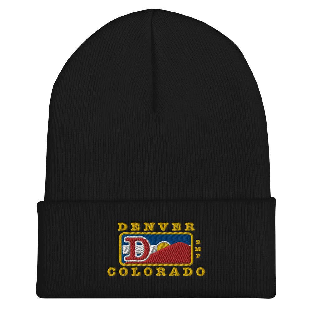 Denver Hat-Colorado Colors-Cuffed Beanie, Color: Black