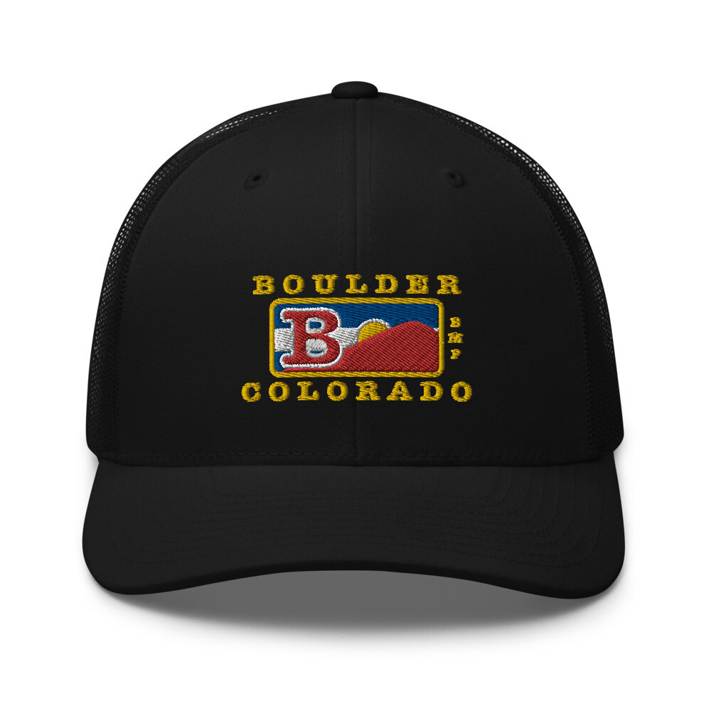 Boulder Colorado-Colorado Colors-Trucker Cap