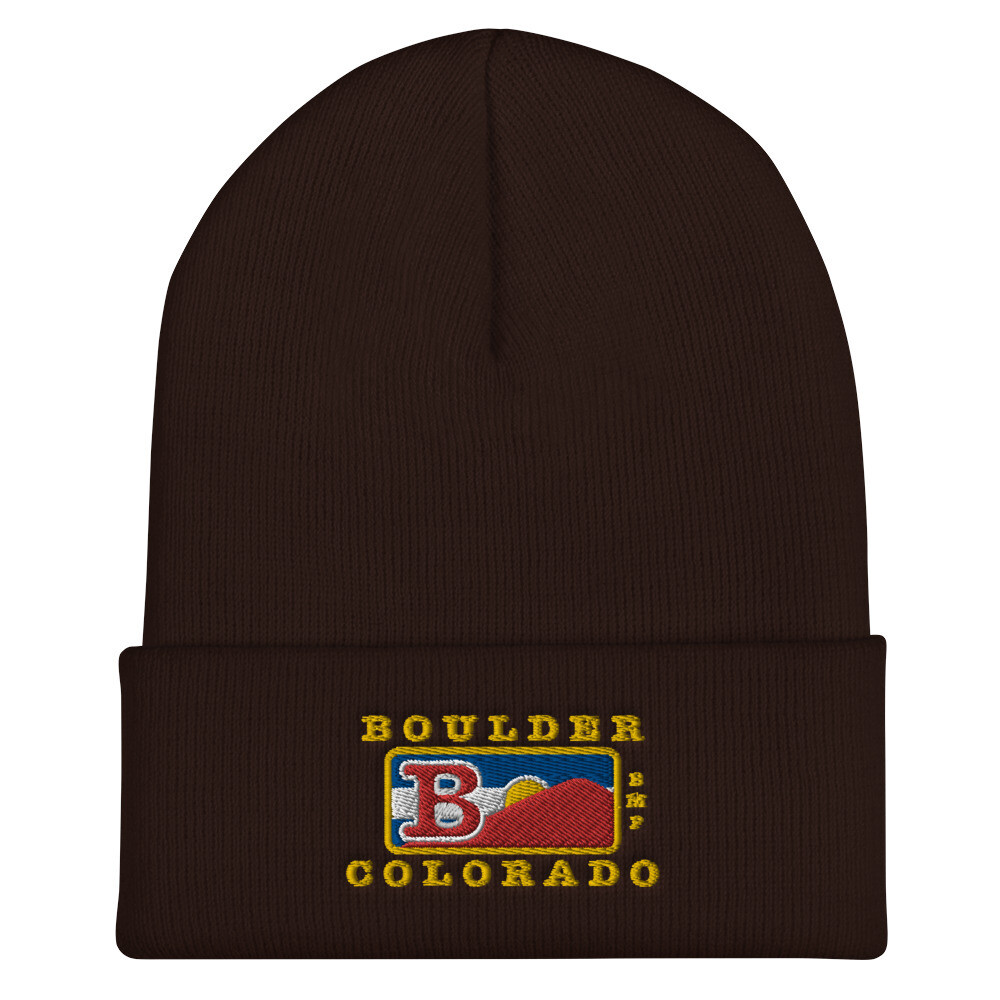 Boulder Hat- Colorado Colors-Cuffed Beanie