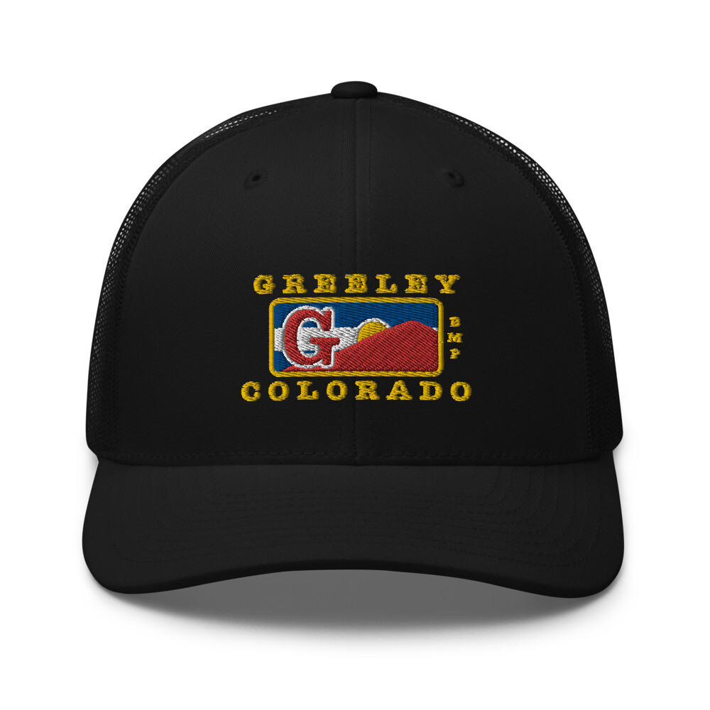 Greeley Colorado-Trucker Cap, Color: Black