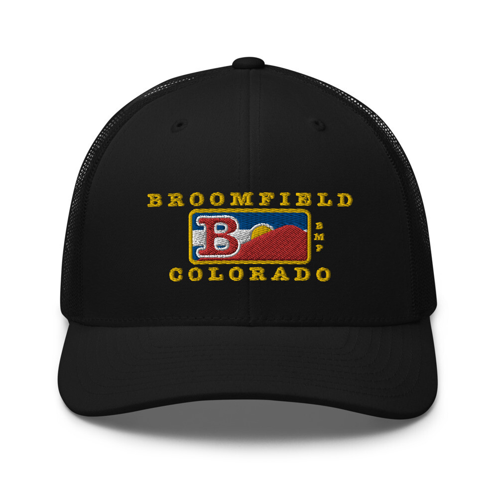 Broomfield Colorado-Trucker Cap, Color: Black