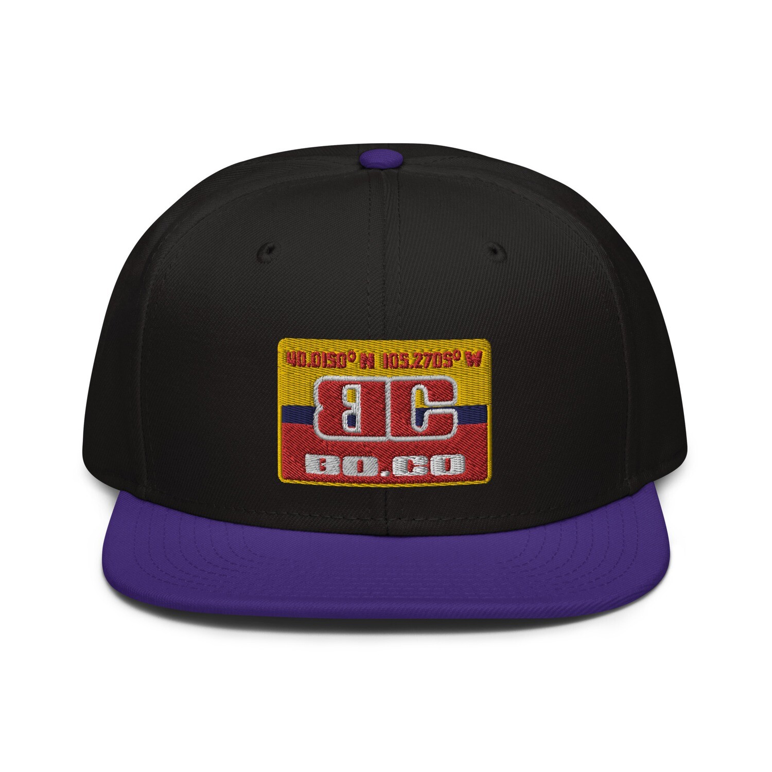 Snapback Hat, Color: Purple / Black / Black