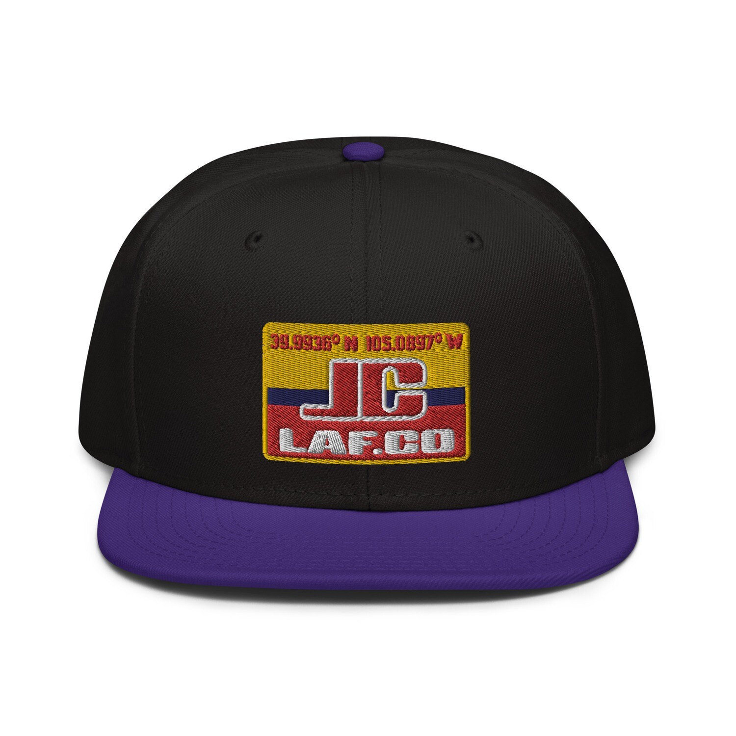 Lafayette Colorado-Snapback Hat, Color: Purple / Black / Black