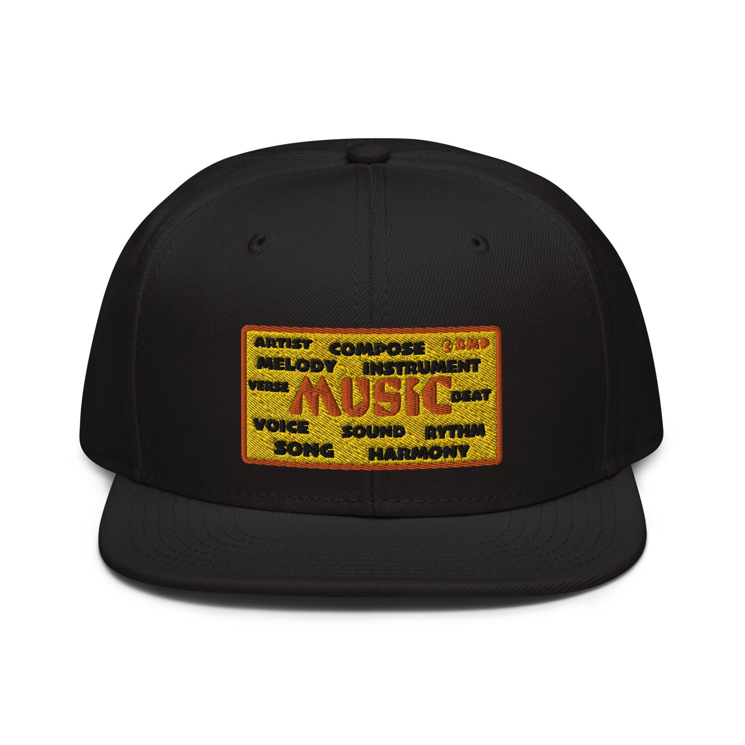 Music Flat Front- Snapback Hat