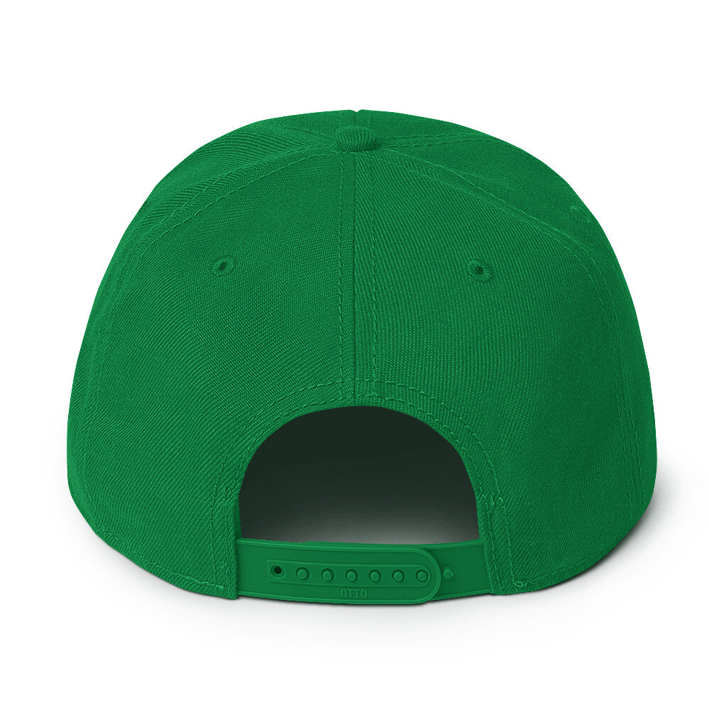 Lucky Four Leaf Clover- Flat Front Snapback Hat