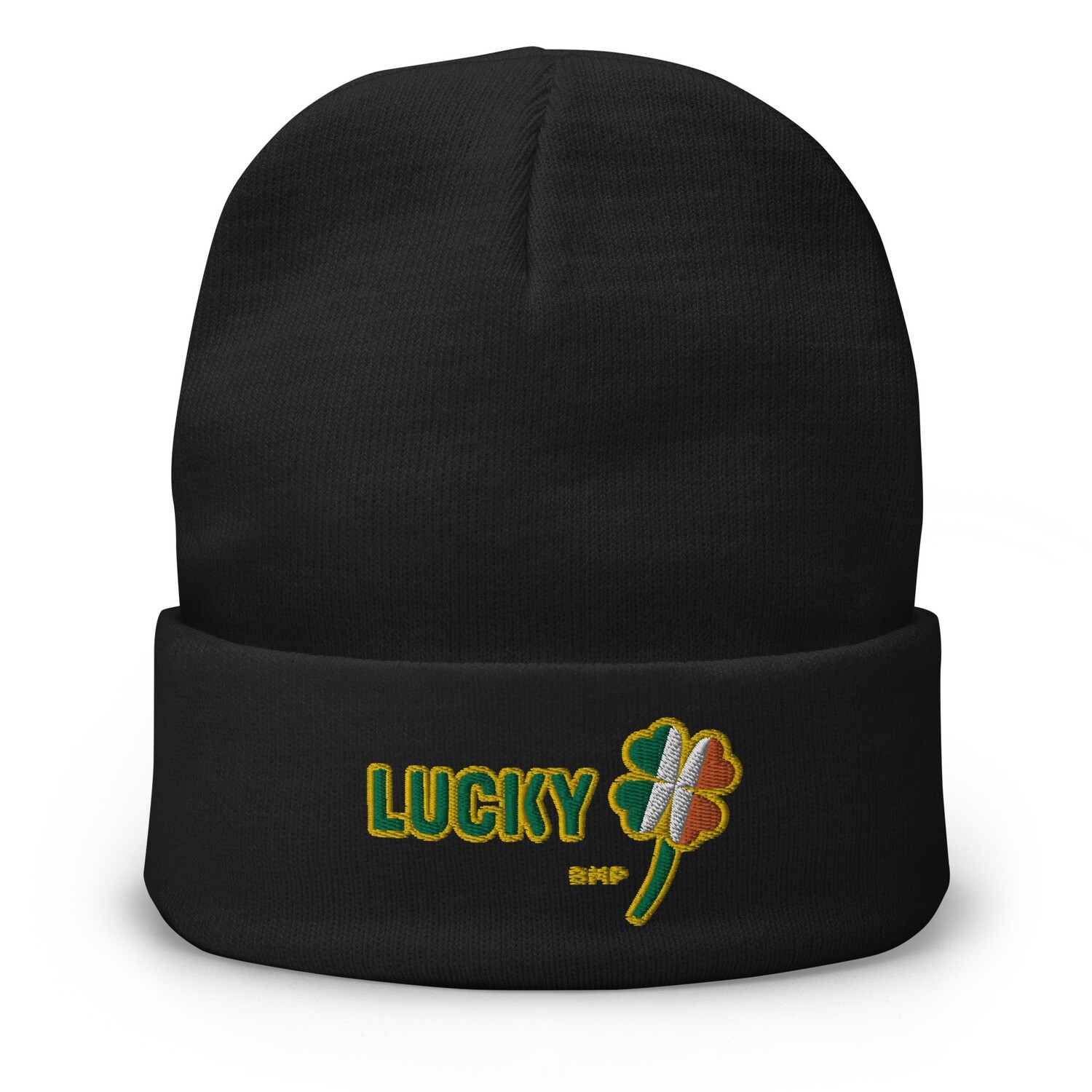 Lucky Four Leaf Clover- Embroidered Beanie