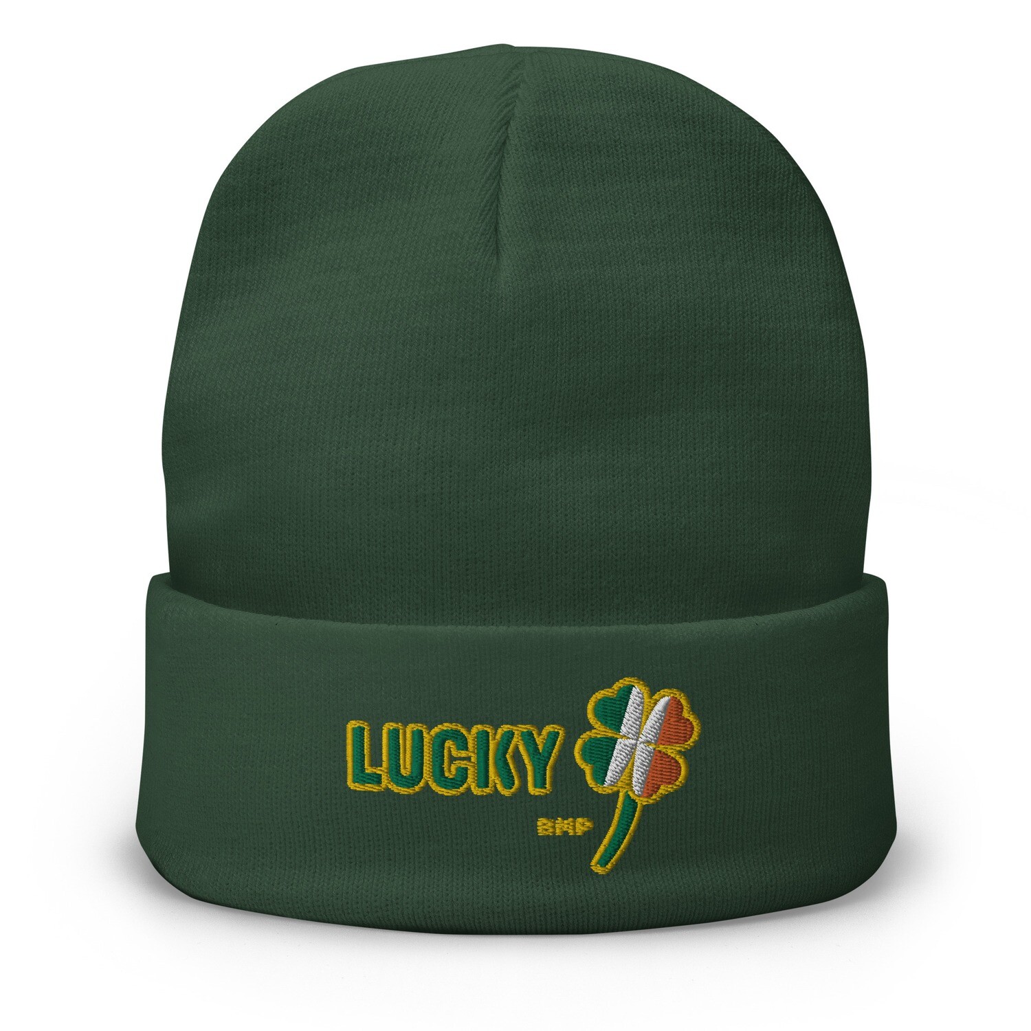 Lucky Four Leaf Clover- Embroidered Beanie