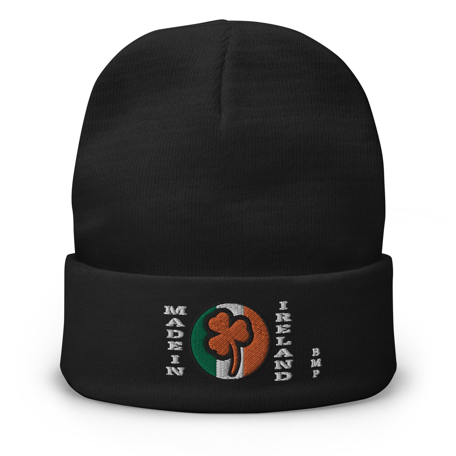 Made In Ireland Orange Shamrock- Embroidered Beanie