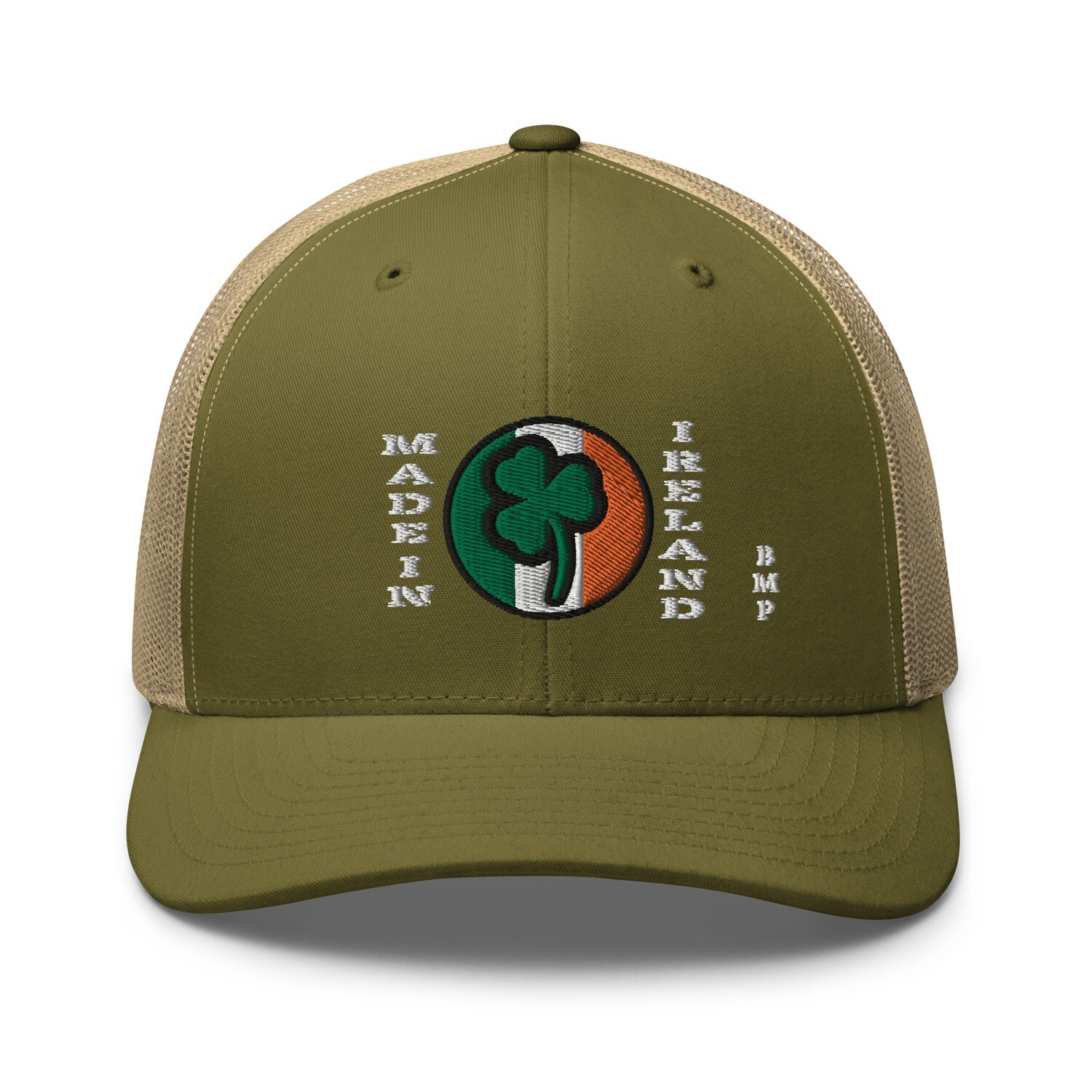 Made In Ireland Green Shamrock Hat- Trucker Cap