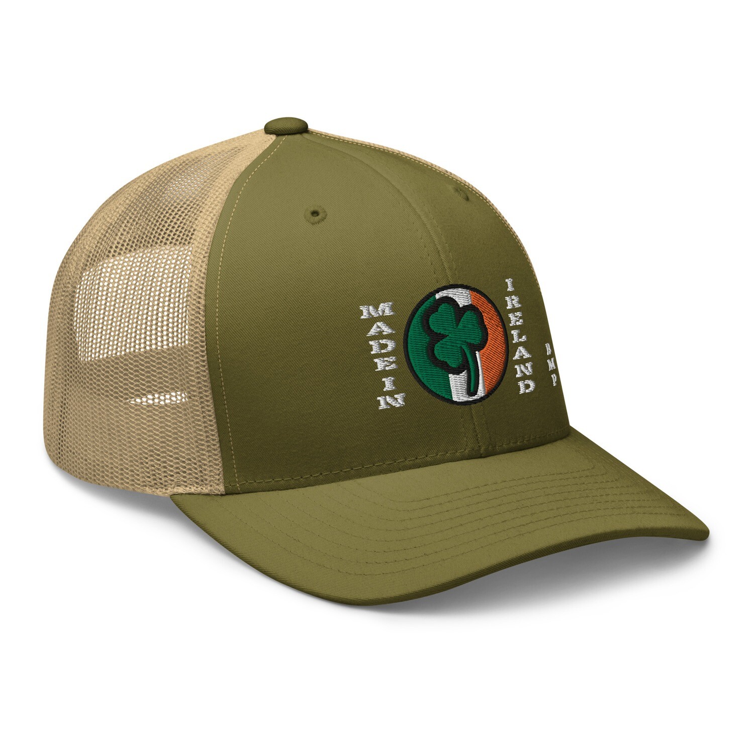 Made In Ireland Green Shamrock Hat- Trucker Cap