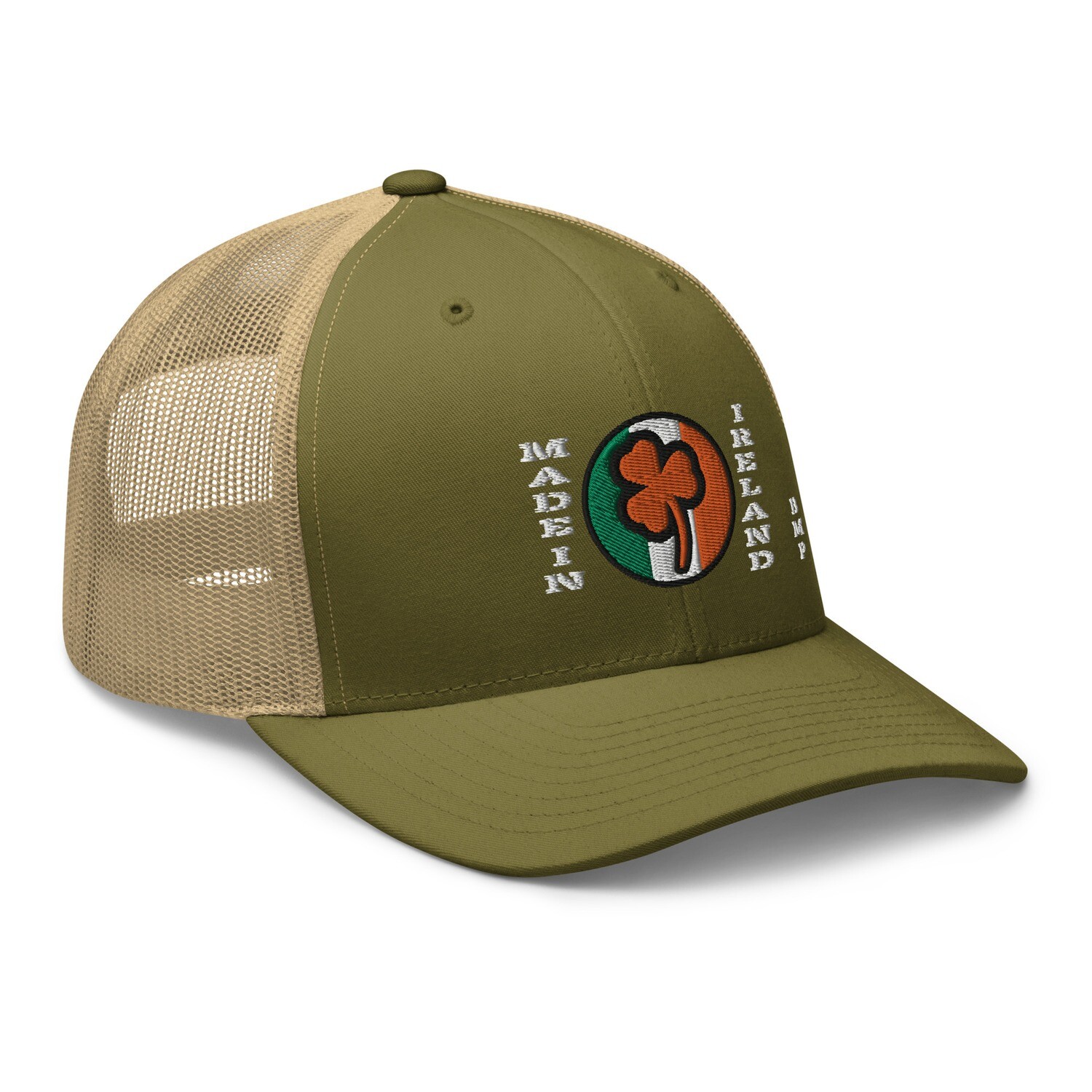 Made In Ireland Orange Shamrock- Trucker Cap