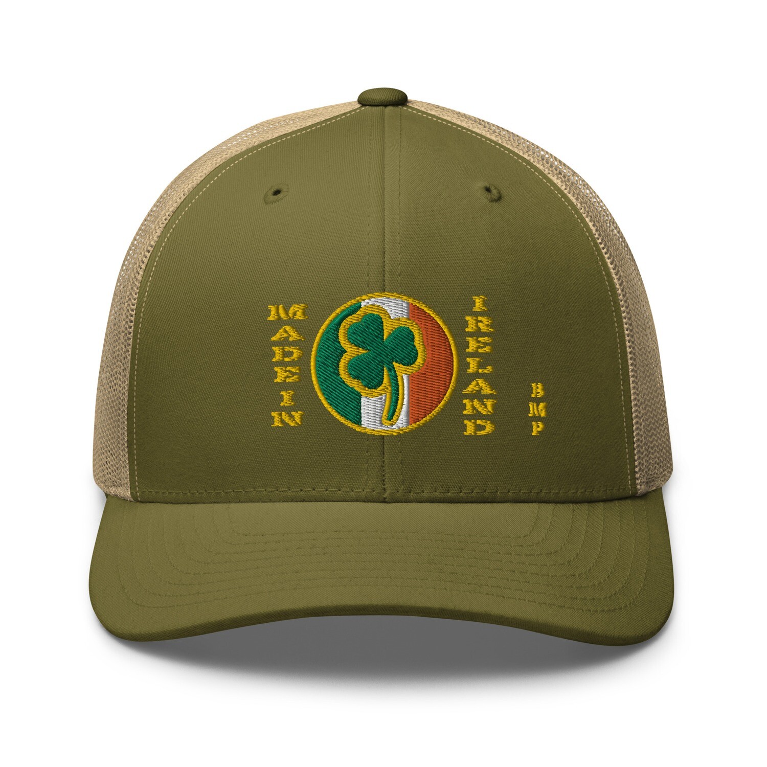 Made In Ireland Green And Gold Shamrock- Trucker Cap