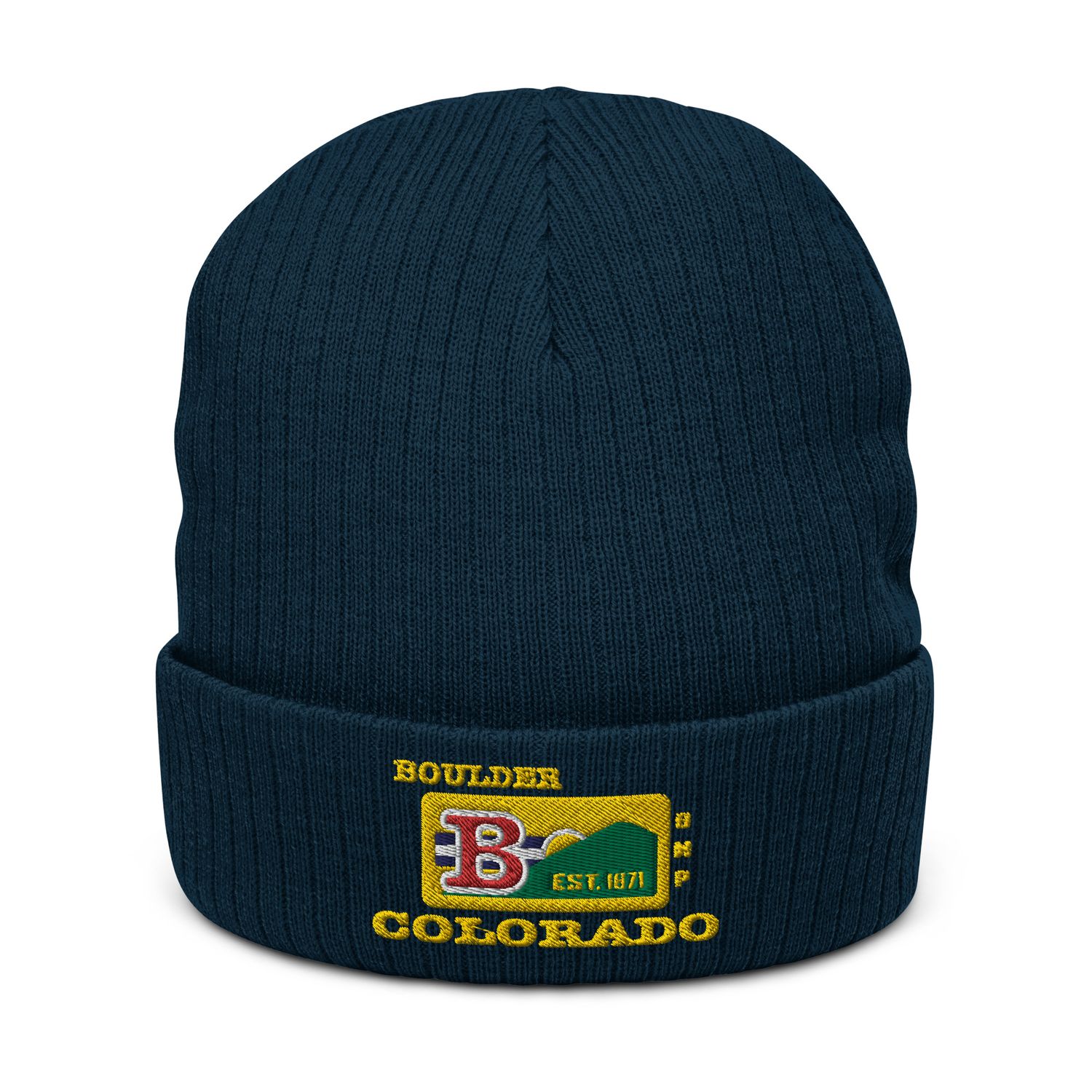 Boulder Colorado-Ribbed knit beanie