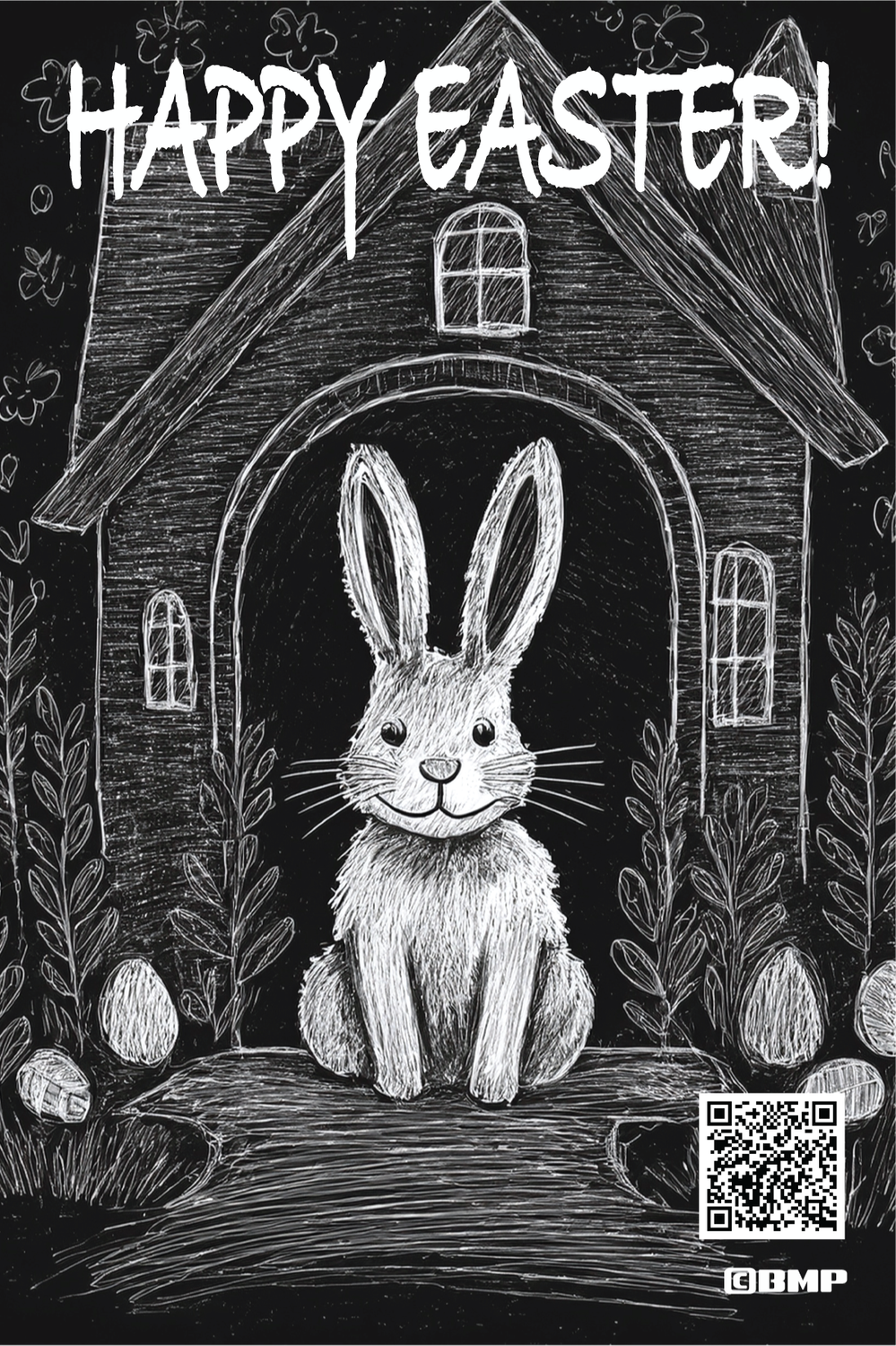 Chalk Bunny Card