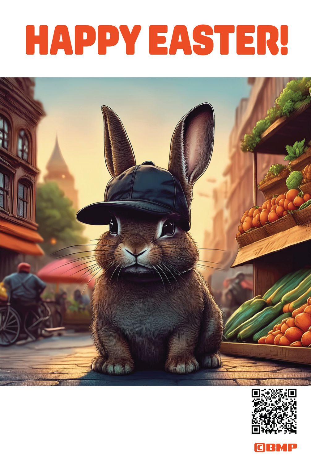 BUNNY IN A SNAPBACK HAT