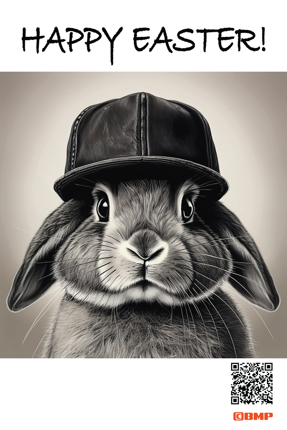 Bunny wearing a snapback hat
