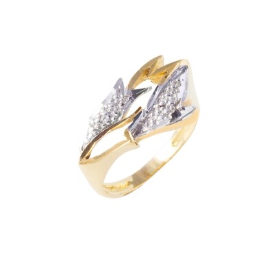 ANEL OURO 18K FOLHAS - AN02977