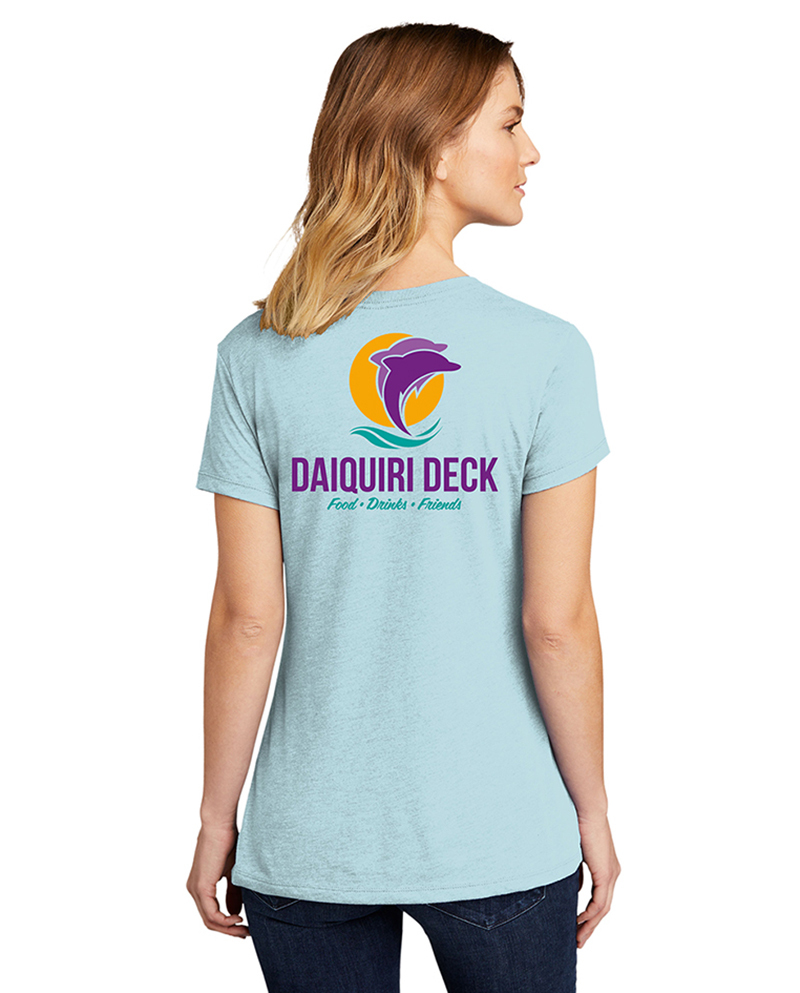 Daiquiri Deck Tee Shirt Ladies Ice Blue Shop