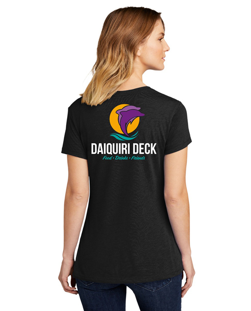 Daiquiri Deck Tee Shirt Ladies Black Shop