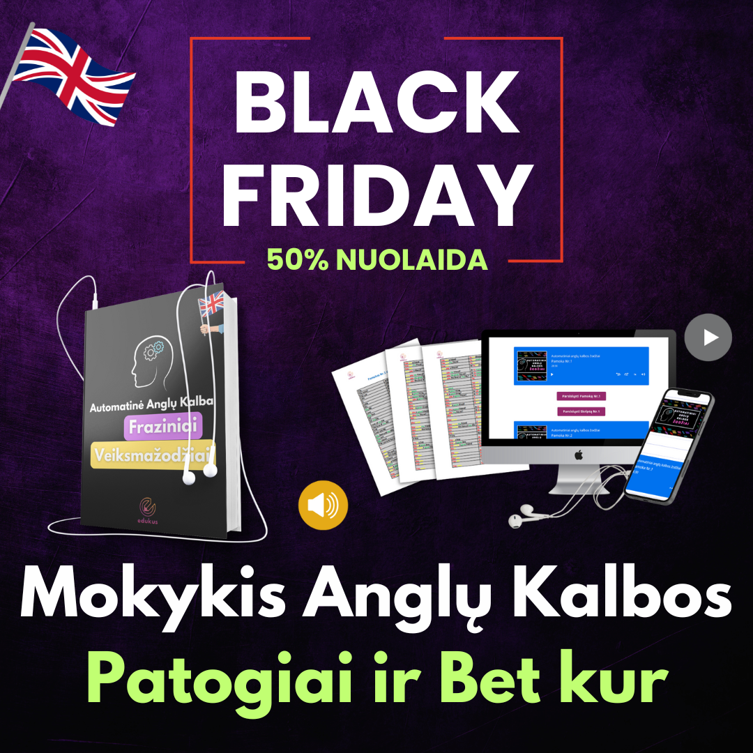 Rinkinys - Fraziniai Veiksmažodžiai + Automatiniai Anglų Kalbos Žodžiai AD