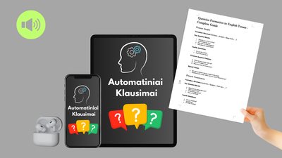 &quot;Paruoštukė&quot; + Video/Audio kursas - Anglų Kalbos Klausimai