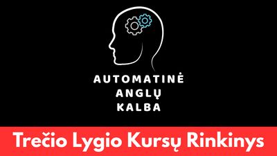 3 lygio Rinkinys - Automatinė Anglų Kalba + 26 Live Grupinės Pamokos