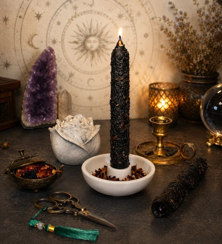 Ritualkerze energetische Reinigung 2 Stück