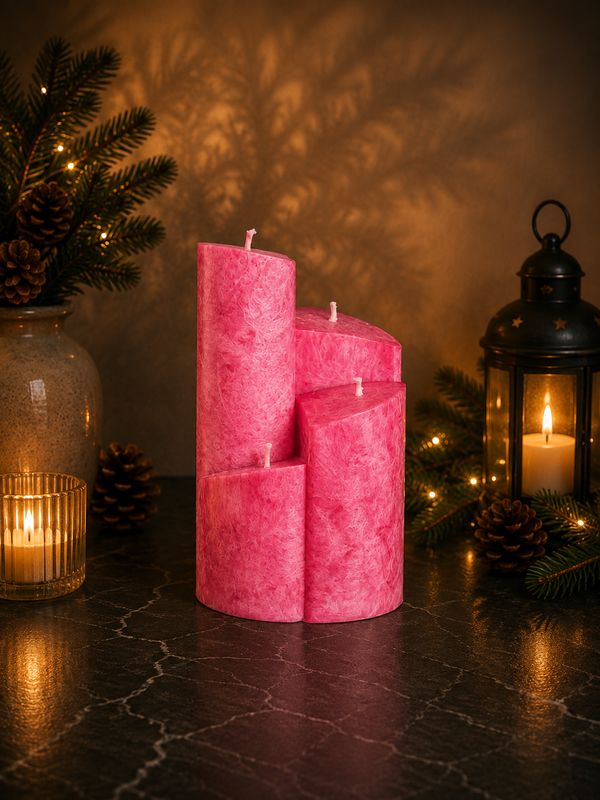 4 Kerzen Arrangement (pink)