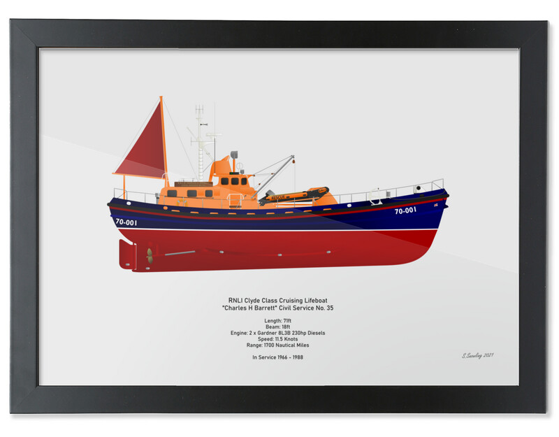 Clyde Class Lifeboat Art Print