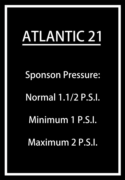 Atlantic 21 Sponson Pressure Vinyl Decal