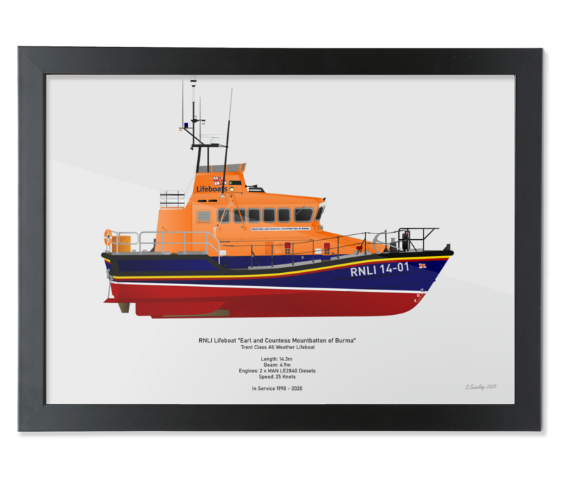Trent Class Lifeboat Art Print