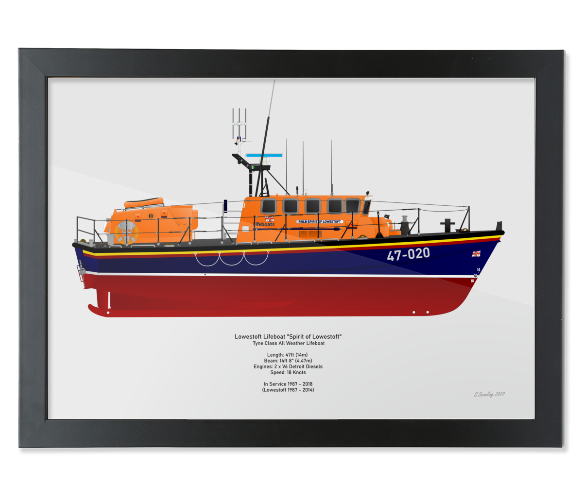 Tyne Class Lifeboat Art Print