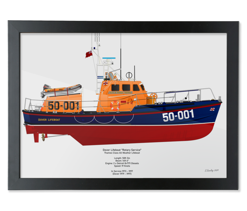 Thames Class Lifeboat Art Print